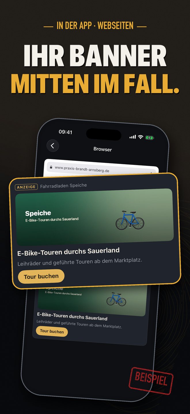 Beispiel: Banner auf Webseiten