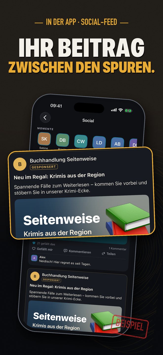 Beispiel: Beitrag im Social-Feed